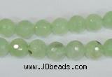 CRU202 15.5 inches 10mm faceted round green rutilated quartz beads