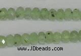 CRU206 15.5 inches 5*8mm faceted rondelle green rutilated quartz beads