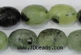 CRU216 15 inches 15*20mm faceted egg shape green rutilated quartz beads