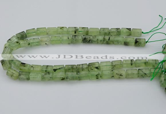 CRU226 15.5 inches 10*14mm triangle green rutilated quartz beads