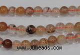 CRU452 15.5 inches 6mm round Multicolor rutilated quartz beads