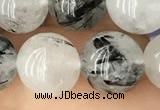 CRU538 15.5 inches 10mm round black rutilated quartz beads wholesale