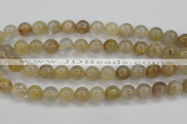 CRU555 15.5 inches 14mm round golden rutilated quartz beads