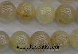 CRU583 15.5 inches 10mm round golden rutilated quartz beads