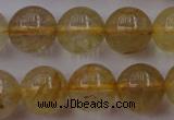 CRU613 15.5 inches 10mm round golden rutilated quartz beads