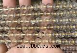 CRU630 15.5 inches 7mm round golden rutilated quartz beads