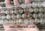 CRU634 15.5 inches 13mm round golden rutilated quartz beads