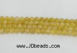 CRU660 15.5 inches 8mm round golden rutilated quartz beads