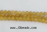 CRU661 15.5 inches 10mm round golden rutilated quartz beads