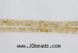 CRU665 15.5 inches 3mm faceted round golden rutilated quartz beads