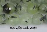 CRU804 15.5 inches 12mm faceted round prehnite gemstone beads