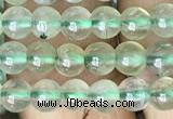 CRU810 15.5 inches 4mm round green rutilated quartz beads