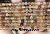 CRU943 15.5 inches 5mm round mixed rutilated quartz beads