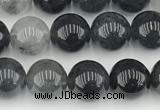 CRU970 15.5 inches 8mm round black rutilated quartz gemstone beads