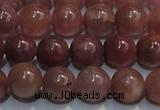 CRZ1000 15.5 inches 6mm - 6.5mm round A- grade natural ruby beads