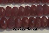 CRZ1017 15.5 inches 3*5mm faceted rondelle A grade ruby beads