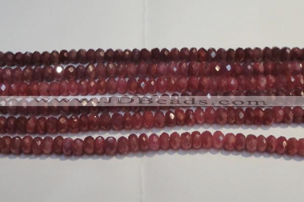 CRZ1027 15.5 inches 5*7mm faceted rondelle AA grade ruby beads