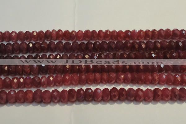 CRZ1029 15.5 inches 3*5mm faceted rondelle AAA grade ruby beads