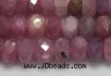 CRZ1150 15.5 inches 3*5mm faceted rondelle natural ruby beads