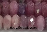 CRZ1154 15.5 inches 5*9mm faceted rondelle natural ruby beads