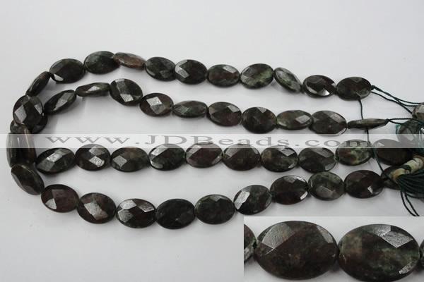 CRZ225 15.5 inches 13*18mm faceted oval ruby zoisite gemstone beads