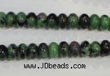 CRZ460 15.5 inches 5*8mm rondelle ruby zoisite gemstone beads