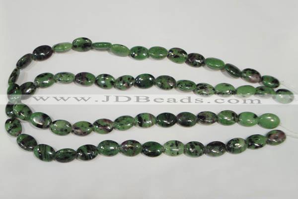 CRZ480 15.5 inches 10*14mm oval ruby zoisite gemstone beads