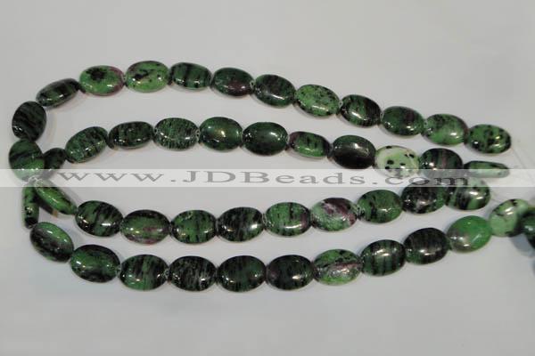 CRZ482 15.5 inches 13*18mm oval ruby zoisite gemstone beads