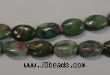 CRZ612 15.5 inches 8*12mm oval New ruby zoisite gemstone beads