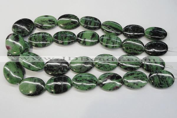 CRZ63 15.5 inches 22*30mm oval ruby zoisite gemstone beads