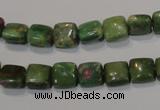 CRZ630 15.5 inches 8*8mm square New ruby zoisite gemstone beads