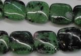 CRZ66 15.5 inches 16*16mm square ruby zoisite gemstone beads