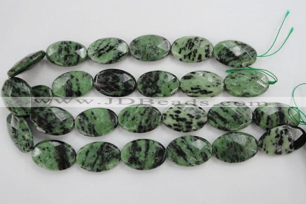 CRZ714 15 inches 20*30mm faceted oval ruby zoisite gemstone beads