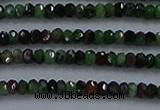 CRZ750 15.5 inches 2*2.5mm faceted rondelle ruby zoisite beads