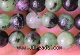 CRZ770 15.5 inches 4mm round ruby zoisite beads wholesale