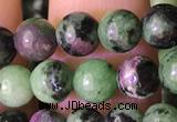 CRZ771 15.5 inches 6mm round ruby zoisite beads wholesale