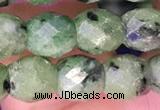 CRZ785 15.5 inches 6*6mm faceted drum ruby zoisite beads