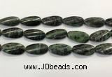 CRZ797 15.5 inches 15*30mm twisted oval ruby zoisite gemstone beads