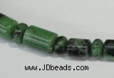 CRZ83 2*4mm – 6*10mm rondelle & 4*6mm – 10*11mm tube ruby zoisite beads