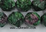 CRZ907 15.5 inches 18mm faceted nuggets Chinese ruby zoisite beads