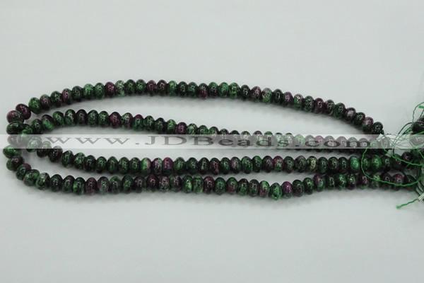 CRZ922 15.5 inches 8*12mm rondelle Chinese ruby zoisite beads