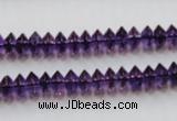 CSA07 15.5 inches 4*8mm rondelle synthetic amethyst beads wholesale