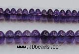 CSA08 15.5 inches 5*8mm rondelle synthetic amethyst beads wholesale