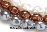 CSB03 16 inches 12*16mm nugget shell pearl beads Wholesale