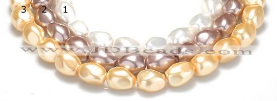 CSB04 16 inches 16*20mm nugget shell pearl beads Wholesale