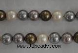 CSB1031 15.5 inches 8mm round mixed color shell pearl beads