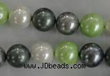 CSB1113 15.5 inches 12mm round mixed color shell pearl beads