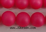 CSB1304 15.5 inches 12mm matte round shell pearl beads wholesale