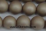 CSB1323 15.5 inches 10mm matte round shell pearl beads wholesale