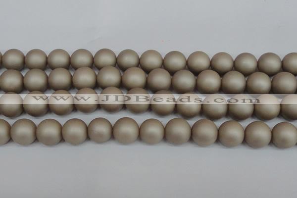 CSB1324 15.5 inches 12mm matte round shell pearl beads wholesale